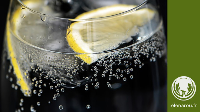 eau pétillante avec du citron