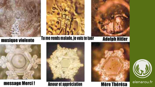 cristaux dans l'eau selon Masaru Emoto