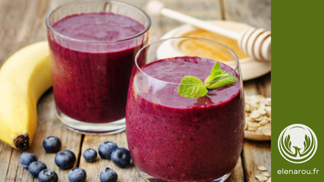 smoothie banane-myrtille