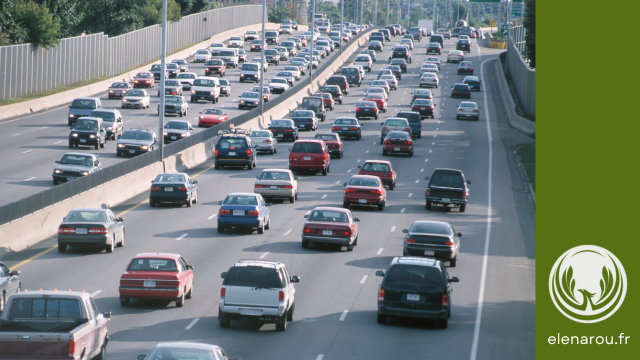 autoroute avec une circulation dense