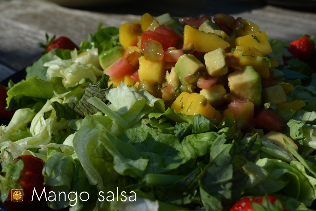 Mango salsa en photo