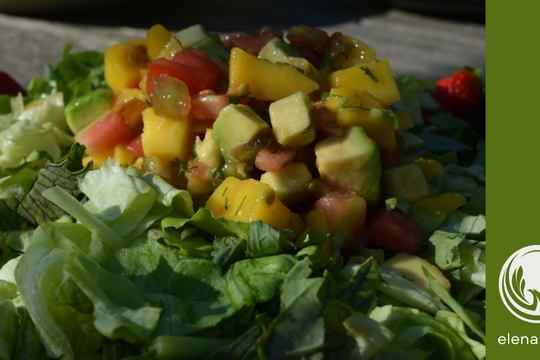 Mango salsa en photo