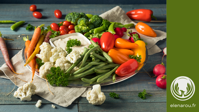 dip de légumes et crème cajou